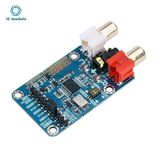 Alt view image 3 of 3 - I2S ADC Audio I2S Capture Card Module Master-Slave Mode Development Board 24BIT 192K 96K 48K