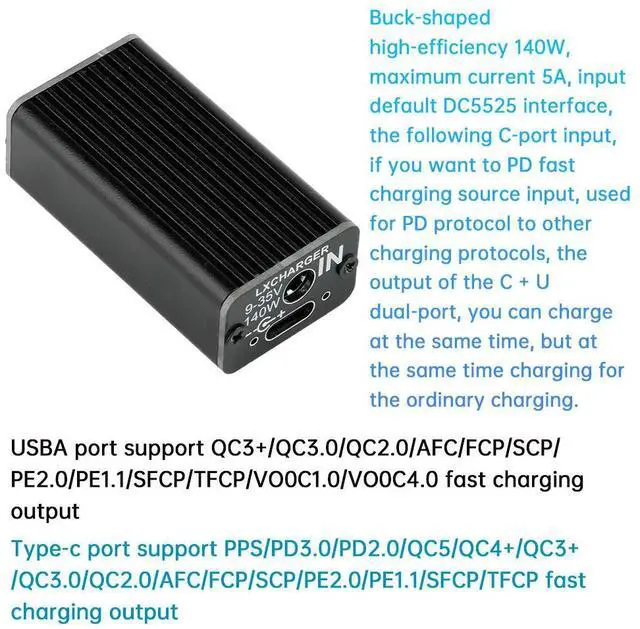 Main image of DC9V-35V 140W Protocol Cell Phone Fast Charger Module PD Fast Charging Board Support QC4.0/5.0 PD2.0/3.0/PPS/FCP/FCP