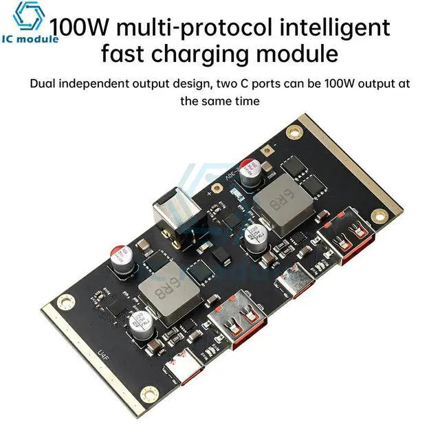 Alt view image 2 of 3 - 100W Fast Charging Module 100W Multi-Protocol ligent Fast Charging Module PD QC SCP AFC VOOC Quick Charger Circuit Board