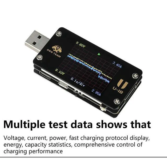Alt view image 2 of 3 - USB-A Current and Voltage Meter Ammeter Voltmeter Automatic Detector of QC/PD Trigger Fast Charger Protocol