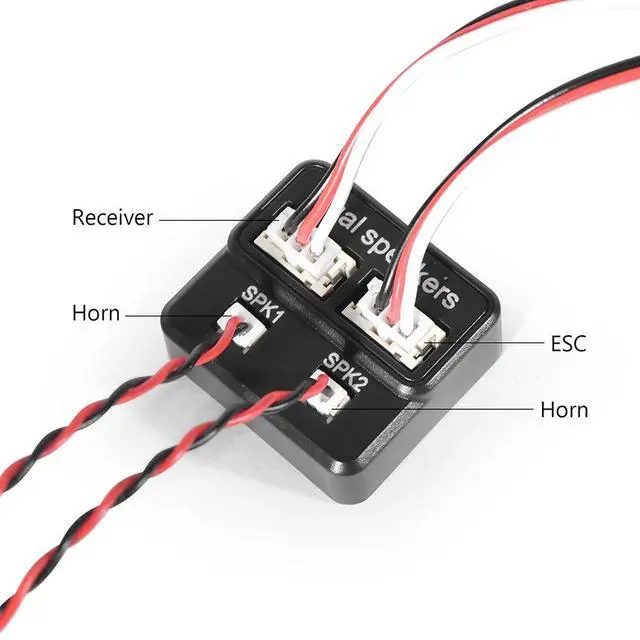 Alt view image 3 of 3 - Plastic l 5W Diesel Simulation Speaker DC3.6-8V, Hi-Fi Sound, for RC Car Truck Excavator Container
