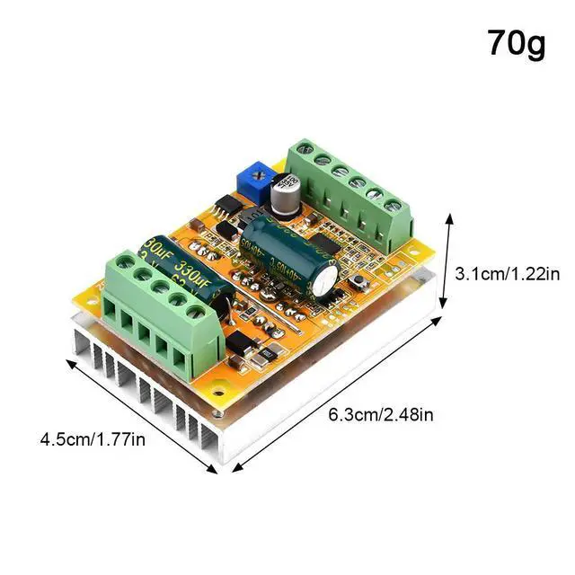 Alt view image 2 of 3 - DC6.5-50V 380W BLDC Three Phase DC Brushless Motor PWM Controller Without Hall Sensor Hall Motor Control Driver