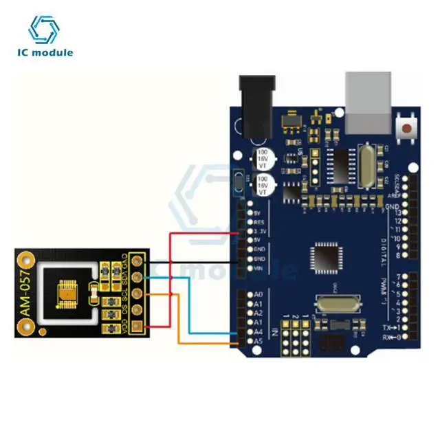 Alt view image 2 of 3 - High Accuracy MAX30205 Human Body Temperature Sensor Module Low Voltage Measuring Skin Wristband Temperature Sensor