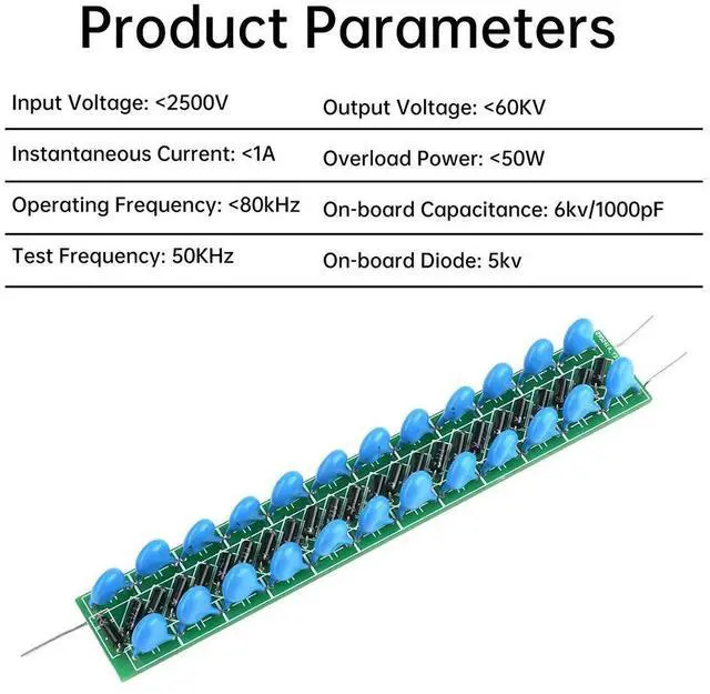 Main image of 60KV Voltage Doubler Rectifying 24 Times Rectifier 60000V High Voltage Power Module for Generator Motor Electronic Kit