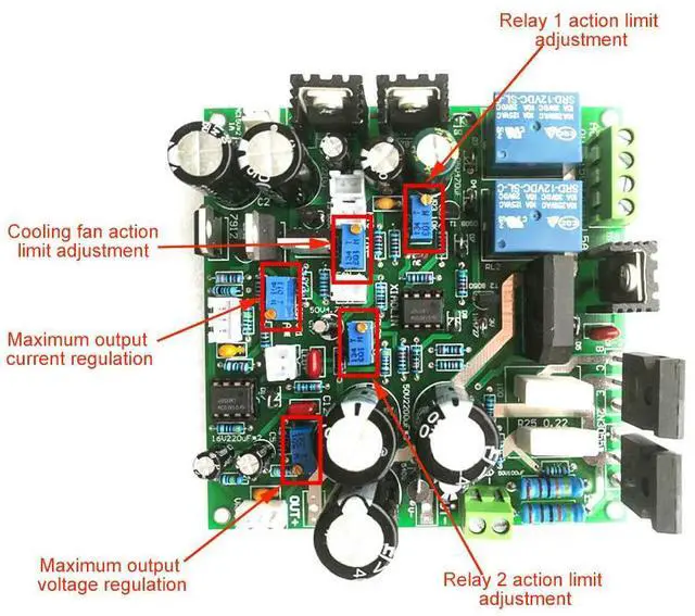 Main image of Adjustable power supply 0-30V 0-5A regulated constant current power supply board learning experimental power board kit module