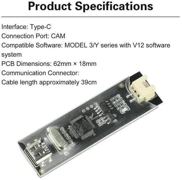 Alt view image 3 of 3 - Heltec Maintenance Mode Activation Module Type- C Interface for Tesla Model Electronic Component Kit