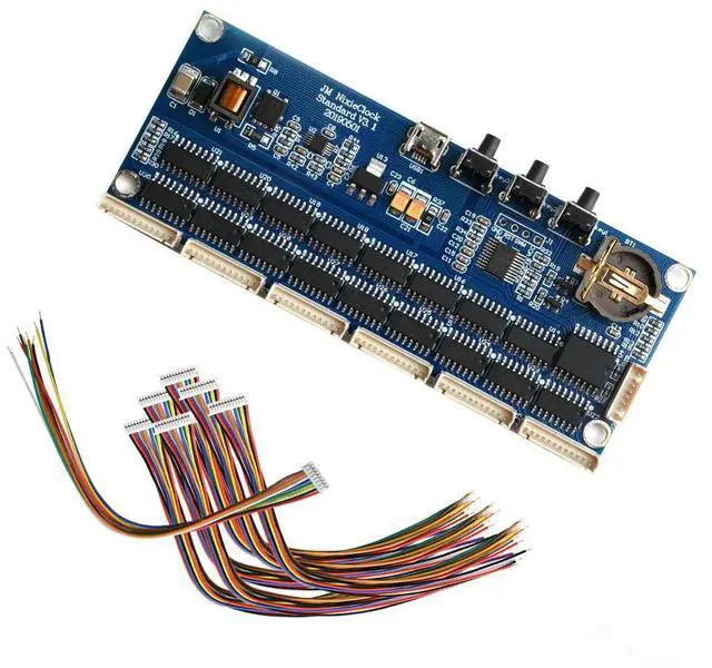 Alt view image 3 of 3 - 6-Bit Glow Clock Motherboard Core Board Control Panel Remote For Universal 18 qs30-1 Nixie Digital LED Clock Electronic Kit