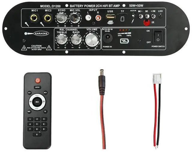 Main image of D1200 High-Power Subwoofer Bluetooth Digital Amplifier Board 50W+50W High Power 2.0 Channel Audio Amplifier Module