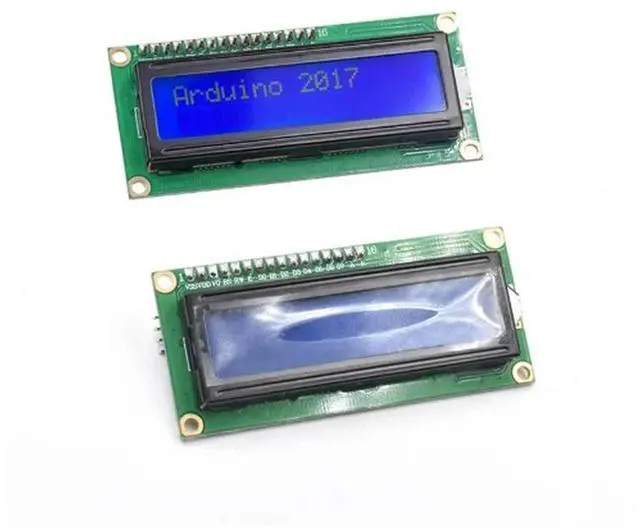 Main image of IIC/I2C 1602 LCD Display Module LCD1602A Blue Screen with Adapter Board Serial Port 5V Backlight M25