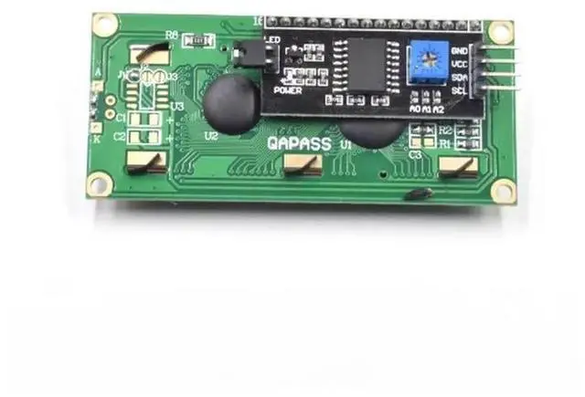 Alt view image 2 of 3 - IIC/I2C 1602 LCD Display Module LCD1602A Blue Screen with Adapter Board Serial Port 5V Backlight M25