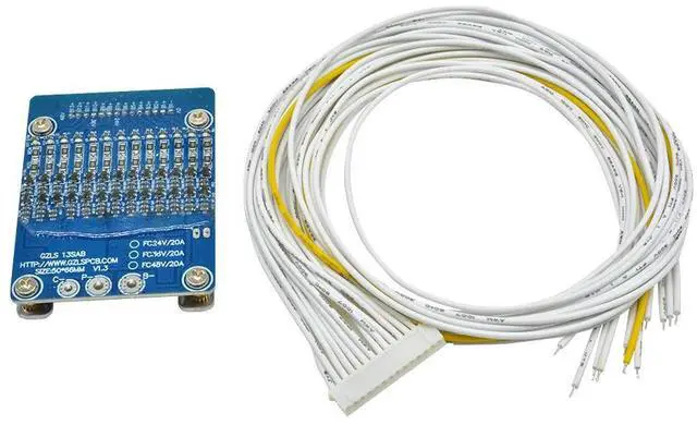 Alt view image 3 of 3 - 13S Li-ion 48V 20A protection BMS PCB board balance