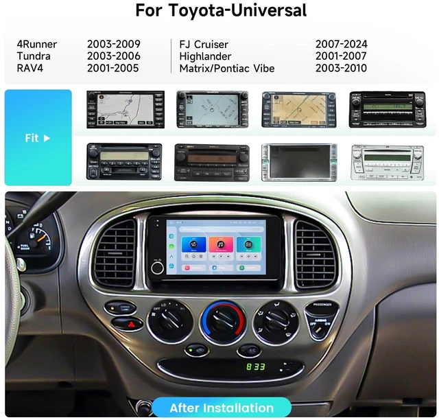 Alt view image 2 of 5 - Dasaita Car Stereo for Toyota Tundra 03-06, 4Runner 03-09, FJ Cruiser 07-24