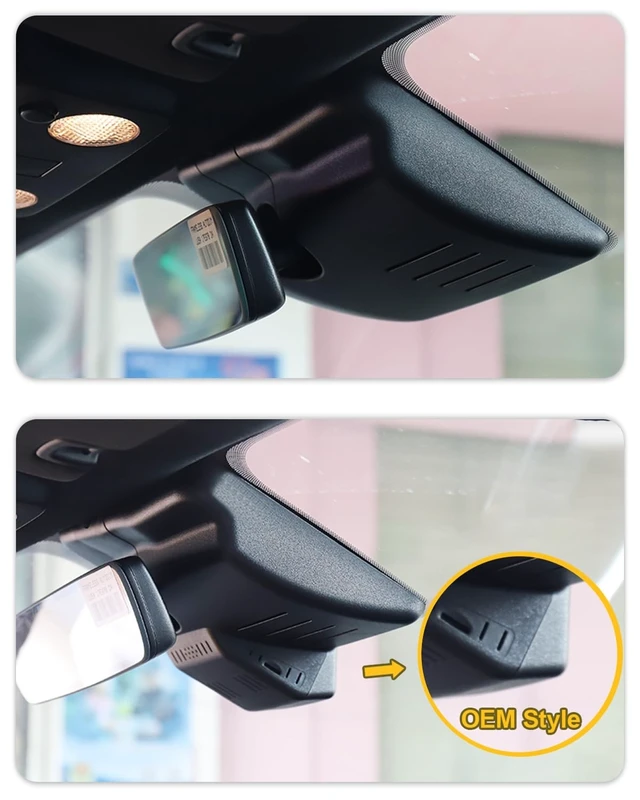 Alt view image 4 of 5 - Fitcamx Front 4K+Rear 1080P Dash Cam Adapts for Ford Mustang 2019-2023 Coupe Fastback GT Convertible Bullit, OEM Look, 2 Way HD Video, WiFi & APP, Loop Recording, G-Sensor, Easy to Use, 128GB Card