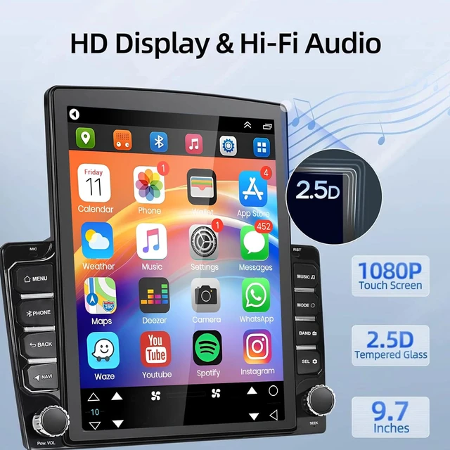 Alt view image 5 of 5 - Car Stereo for Dodge Ram 1500/2500/3500 2006-2008, 9.7 Inch Touchscreen