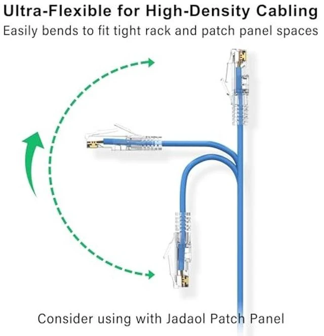 Alt view image 3 of 5 - Jadaol [UL Listed Cat6A Patch Cables 2FT (24Pack) 10Gbps 550MHz Blue
