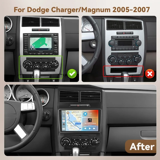 Alt view image 2 of 5 - 4+64G 9'' Android 15 Car Stereo for Dodge Charger/Magnum 2005-2007