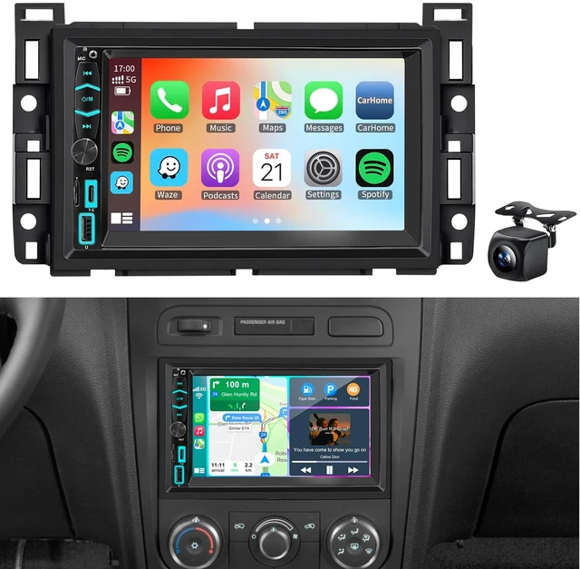 Main image of Car Radio Stereo Wireless Carplay Android Auto Navi for Chevy Malibu Cobalt HHR 2004-2012/ Pontiac G5 G6 2005-2010 No Factory AMP