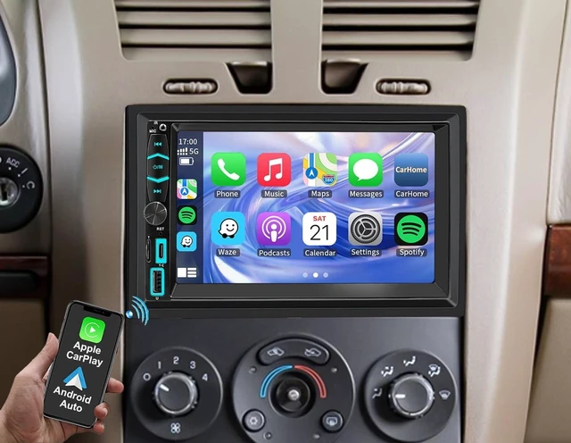 Alt view image 3 of 5 - Car Radio Stereo Wireless Carplay Android Auto Navi for Chevy Malibu Cobalt HHR 2004-2012/ Pontiac G5 G6 2005-2010 No Factory AMP