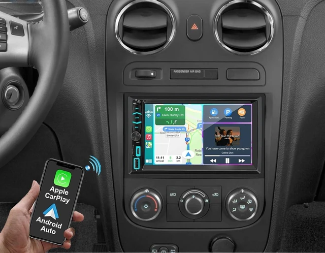 Alt view image 4 of 5 - Car Radio Stereo Wireless Carplay Android Auto Navi for Chevy Malibu Cobalt HHR 2004-2012/ Pontiac G5 G6 2005-2010 No Factory AMP