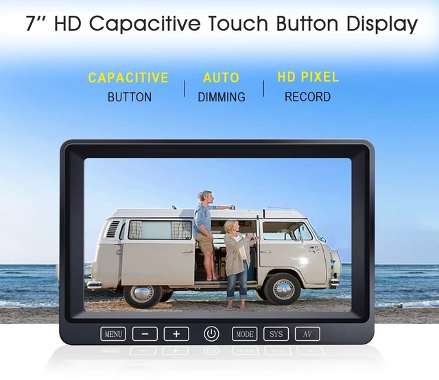 Alt view image 2 of 5 - ZEROXCLUB 1080P Wireless Backup Camera System Kit with 7'' DVR Split Touch Monitor, IP69 Waterproof Backup Camera, Interference-Free Recording HD Night Vision for RV/Truck/Trailer/MotorhomeB701