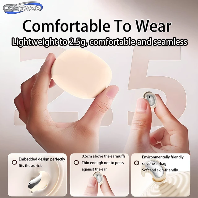 Alt view image 5 of 5 - Costnzo Efficient Noise Cancelling Sleep Earbuds for Side Sleepers (Beige)