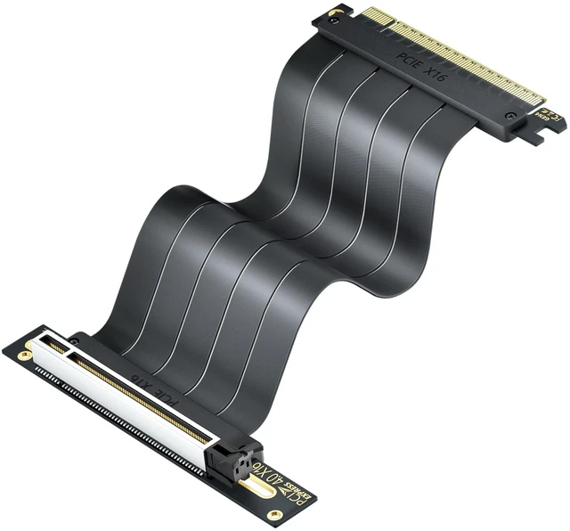 Main image of ELECNEXUS PCIe 4.0 x16 Riser Cable 300mm, 64GB/s Shielded Flexible GPU Extension Cable for Vertical GPU Mount, Supports RTX 40/30 Series and RX 7000/6000 Series