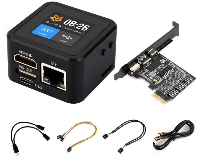 Main image of Waveshare Luckfox PicoKVM Lightweight IP KVM Remote Management Tool, Supports 1920 1080@60fps HDMI Video Input and HID Signal Output for Device Control
