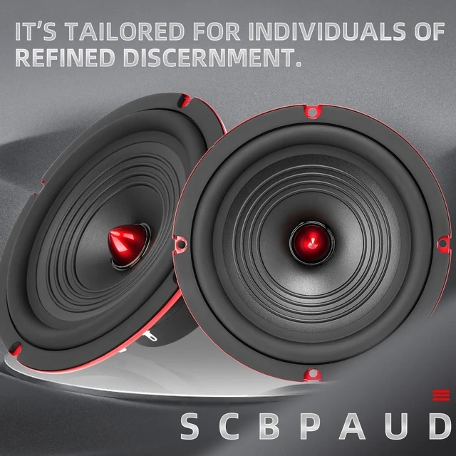 Alt view image 5 of 5 - SCBPAUD 6.5" Car Speakers 800W Peak Power - High-Performance Fiber Cone Woofers, Bullet Head Design for Clear Bass & Stereo Sound - Suitable for Cars, Trucks, SUV, Home Theater, DIY (2-Pack)
