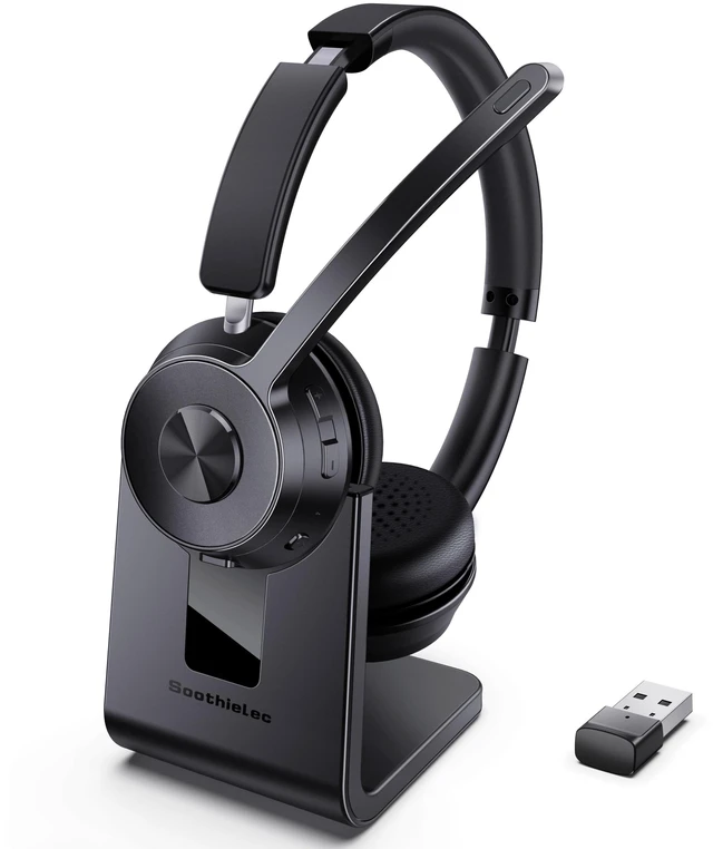Main image of Wireless Headset with Mic for Work, Bluetooth Headset with Noise Cancelling
