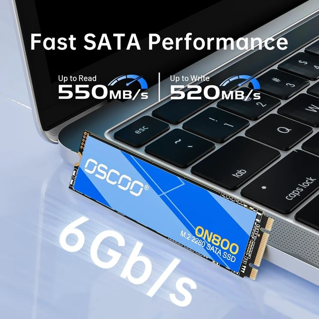 Alt view image 3 of 5 - OSCOO 1TB M.2 2280 SATA SSD B+M Key SATA III 6Gbps,Up to 550MB/s