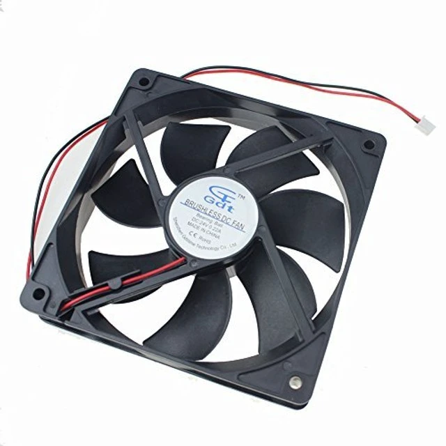 Alt view image 2 of 3 - GDSTIME 120mm 24V 2 Pin Dual Ball Bearing Brushless DC Cooling Fan, 2-Pack