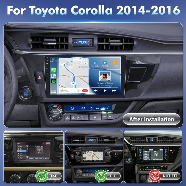 Alt view image 2 of 5 - 4Core+64G Android Car Radio for Toyota Corolla 2014-2016