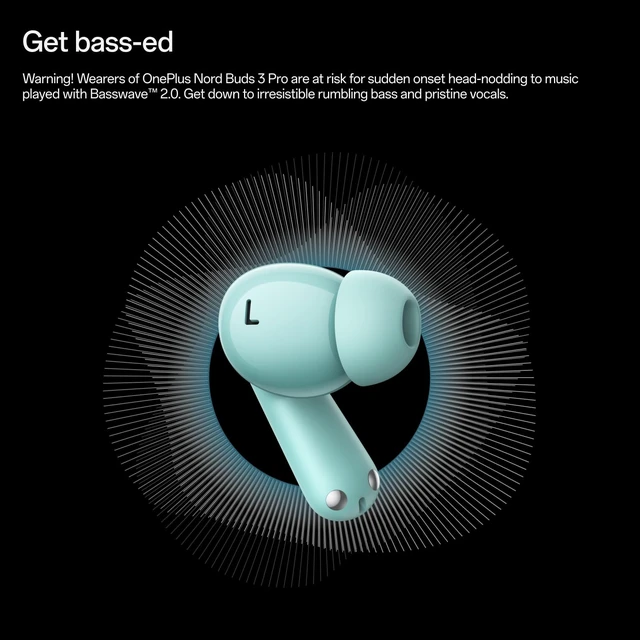 Alt view image 3 of 5 - OnePlus Nord Buds 3 Pro, Wireless Bluetooth Earbuds, Noise Canceling Earbuds, Deep Bass, Immersive Sound, Up to 44 Hour Playtime with Charging case, Soft Jade