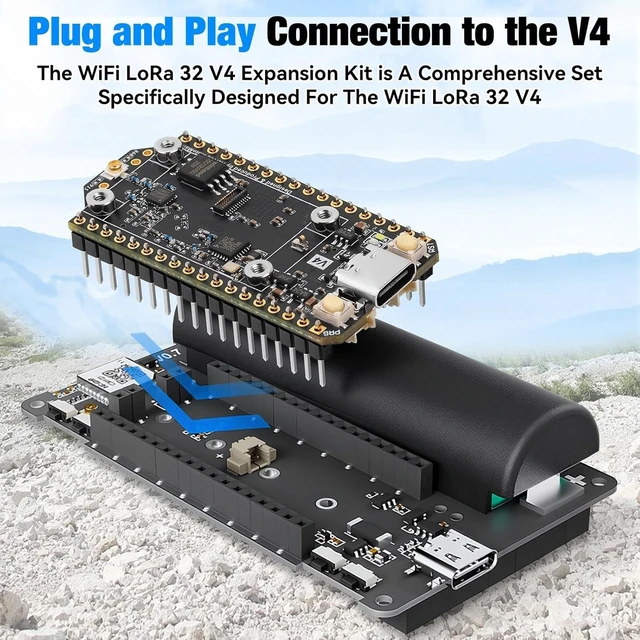 Alt view image 3 of 5 - Meshnology ESP32 LoRa V4 Development Board Meshtastic Devices Touch Screen