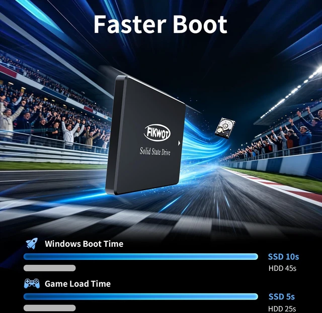 Alt view image 2 of 5 - Fikwot FS810 250GB SSD, 2.5" SSD SATA III 6Gb/s, Solid State Drives, Up to 560MB/s, 3D NAND TLC Flash, Internal SSD for Desktops and Laptops(Black)