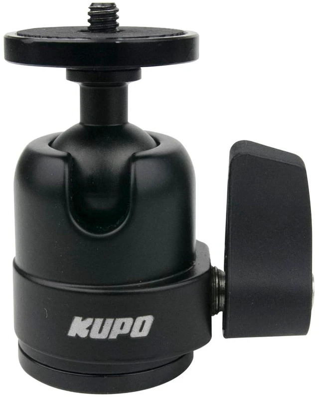 Main image of Kupo Midi Ball Head, Aluminum Single Action Lock with 90 Tilt Groove, 3/8"-16 Mount and 1/4"-20 Reducer for Photography and Video Support Systems (KG006211)