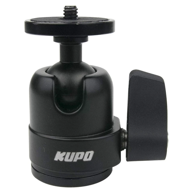Alt view image 4 of 4 - Kupo Midi Ball Head, Aluminum Single Action Lock with 90 Tilt Groove, 3/8"-16 Mount and 1/4"-20 Reducer for Photography and Video Support Systems (KG006211)