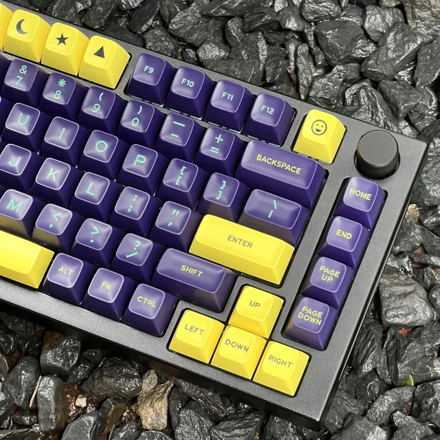 Alt view image 3 of 5 - Owpkeenthy 173 Keys PBT Cherry Profile Keycaps Set, Gaming Replacement Full Keys AntiWear for 60%100% ANSI/ISO Mechanical Keyboard SA Cyberpunk