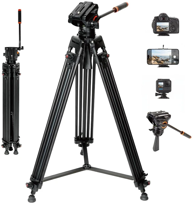 Main image of Sunpak VideoPRO 72" Professional Video Heavy Duty Tripod with Carry Case