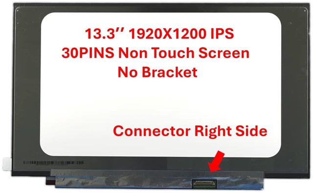 Alt view image 3 of 5 - Fullcom New LCD Replacement Screen (Non Touch) 13.3 Inch IPS (No Brackets) N133JCA-GQ1 WUXGA 1920x1200 30 Pin Matte for Dell DP/N DPN XHKDG 0XHKDG OXHKDG for Laptop/Display/Screen/LCD Application