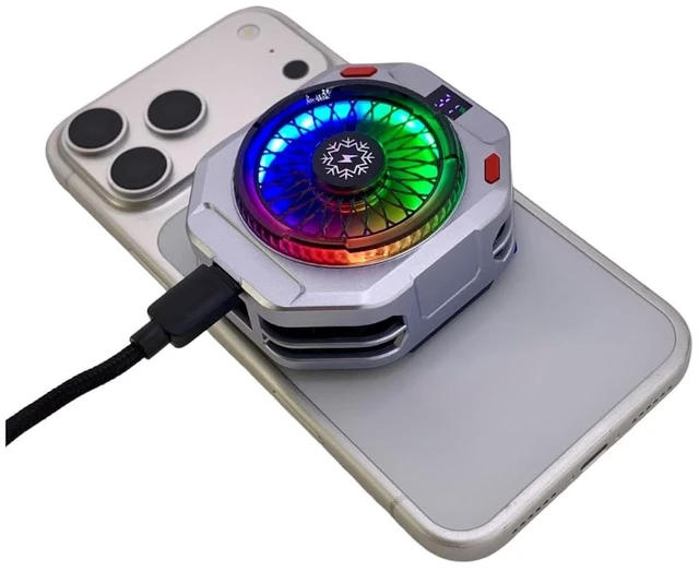 Main image of TH28 Semiconductor Phone Cooler 30W Powerful Cooling Smart Temperature Control 5 Adjustable Modes RGB Lights Extreme Cooling