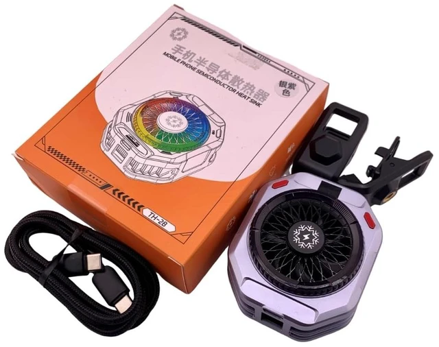 Alt view image 4 of 5 - TH28 Semiconductor Phone Cooler 30W Powerful Cooling Smart Temperature Control 5 Adjustable Modes RGB Lights Extreme Cooling