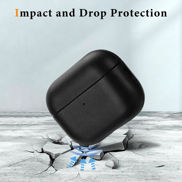 Alt view image 2 of 5 - Anlinser Genuine Leather AirPods Pro 3 Case Compatible with MagSafe