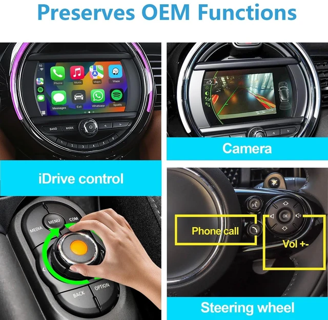 Alt view image 5 of 5 - CarPlay Module for MINI Cooper F56 F60 F55 2018-2021 BIS01 & 6.5" ONLY