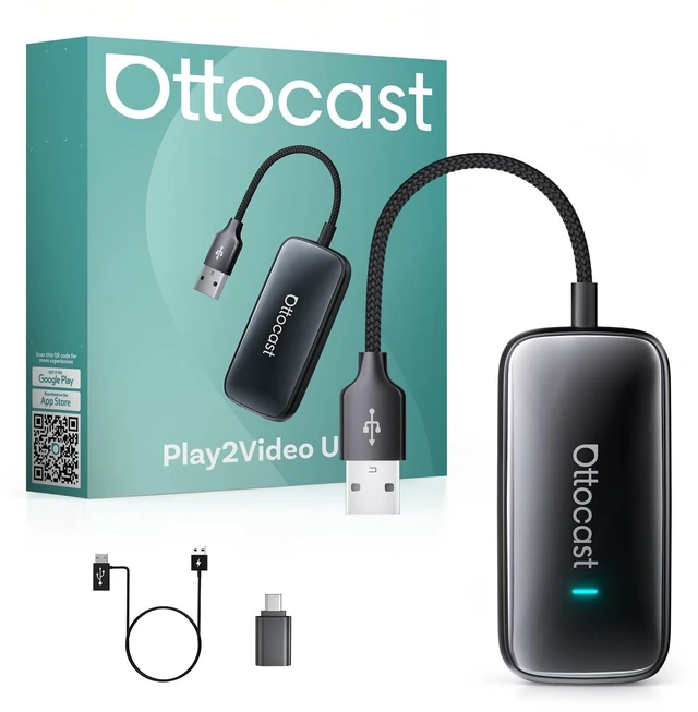 Main image of OTTOCAST Play2Video Ultra Wireless CarPlay AI Magic Box