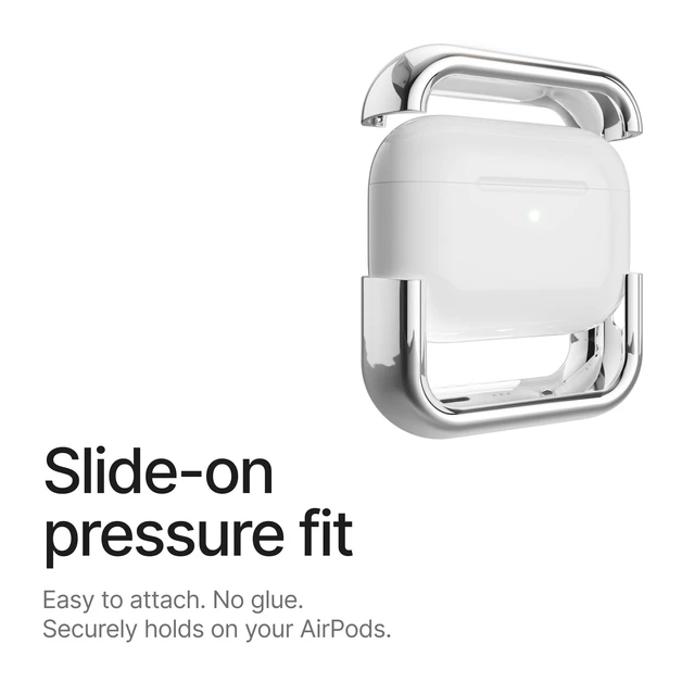 Alt view image 3 of 5 - Arc Pulse Compatible with AirPods Pro 3 Case (2025), Minimalist Protective Shock Absorption Aluminum Shells + Elastomer Inlays, Slide-On Fit Charging Case Cover