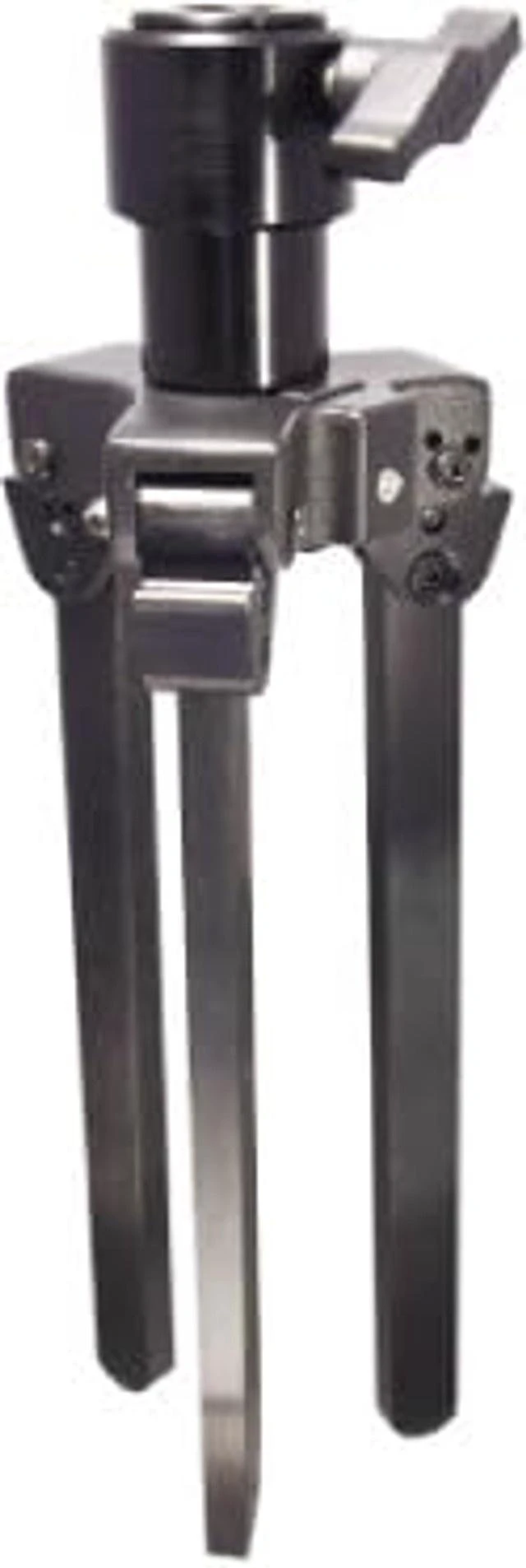 Alt view image 2 of 3 - Kupo Universal Floor Stand, Low Profile Folding Floor Support with 28mm Receiver and 16mm Adapter, Compact Aluminum Design for Low-Level Lighting, Max Height 5.12", Black (KS302011)