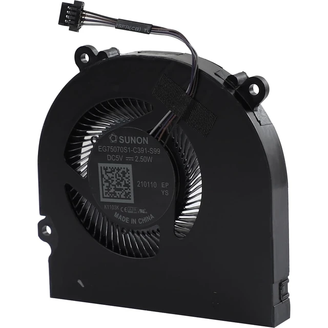 Alt view image 4 of 5 - CPU Cooling Fan Replacement for EVOO EG-LP7-BK MECHREVO Z2 Air-G Schenker XMG Core 15 TongFang GK5CP6V GK5CP5V EG75070S1-C391-S99, DC 5V 2.50W, Stable Operation, Low Noise