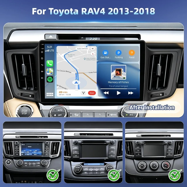 Alt view image 2 of 5 - 4+64G Android Car Radio for Toyota RAV4 2013-2018