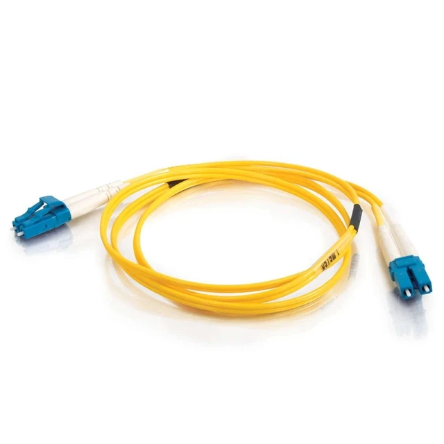 Alt view image 4 of 4 - C2G 11176 OS2 Fiber Optic Cable - LC-LC 9/125 Duplex Single-Mode Fiber Cable, TAA Compliant, Yellow (6.6 Feet, 2 Meters)